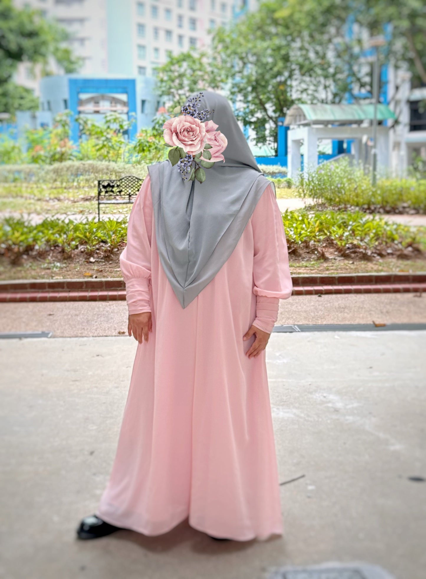 Amira two-layered khimar